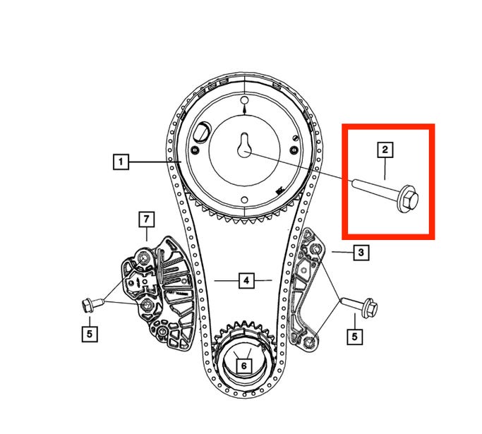 OEM MOPAR - VVT CAMSHAFT BOLT - 06102430AA