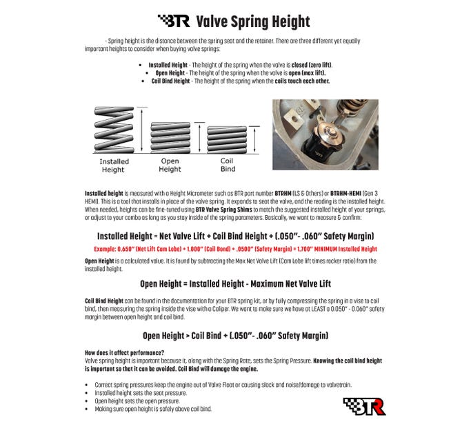 LS VALVE SPRING HEIGHT MIC